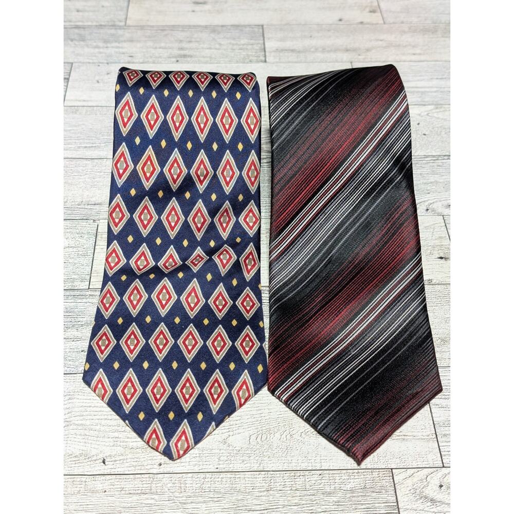 (2) Designer Ties - Lands' End And Alexander Julian Colours